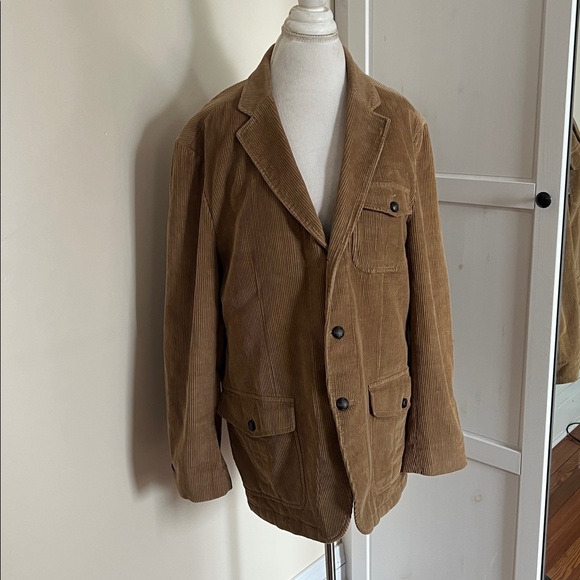 Vintage Tasse Ella Corduroy Sport Coat | Brown Wide-Wale | Men's L 42-44 | Utili - Picture 2 of 8